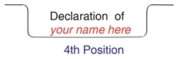 Bottom Declaration of "    " Tab - Position #4