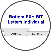 Bottom Letter Exhibit Tabs