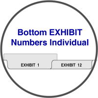 Bottom Exhibit number Tabs