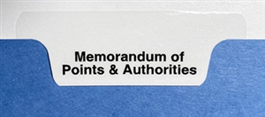 Bottom Tab - Memorandum of Points & Authorities - Pos. 1